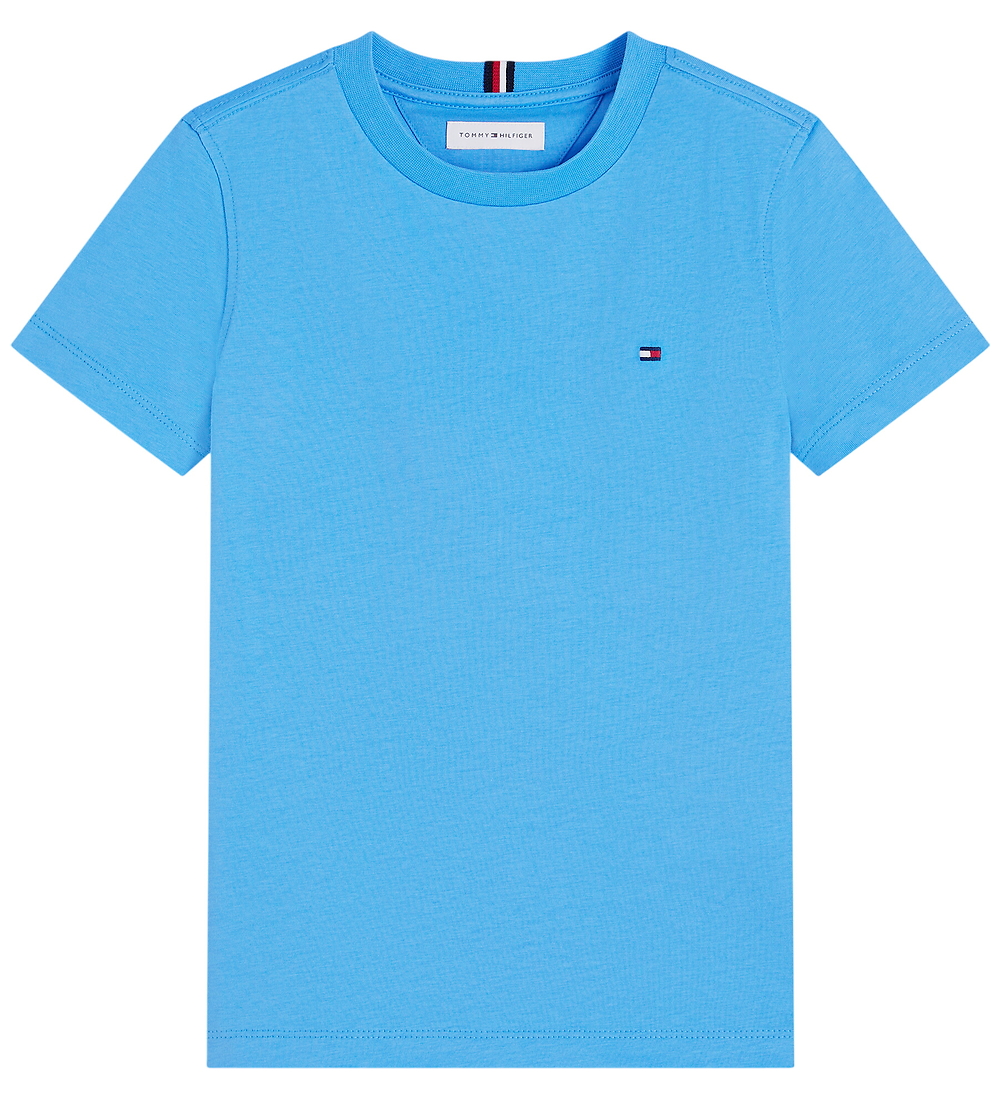 Tommy Hilfiger T-Shirt - Essential - Copenhagen Blue - Tommy Hilfiger - 8 jaar (128) - T-Shirts
