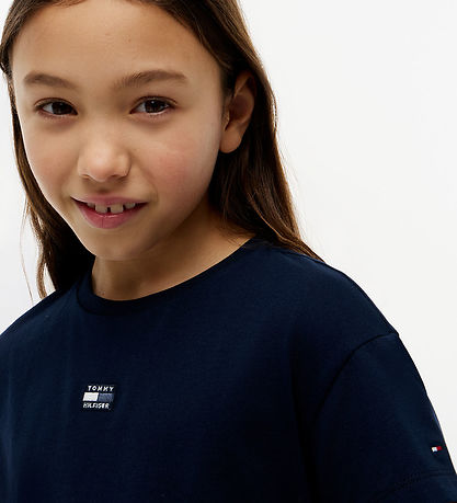 Tommy Hilfiger T-shirt - Flag - Dark Night Navy Blue