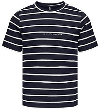 Kids Only T-shirt - KogHelle - Night Sky/Cloud Dancer/Print Kind