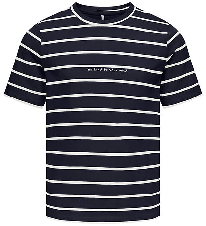 Kids Only T-shirt - KogHelle - Night Sky/Cloud Dancer/Print Kind