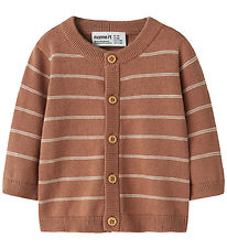 Name It Cardigan - NbmHarris - Mocha Mousse/Cloud Dancer