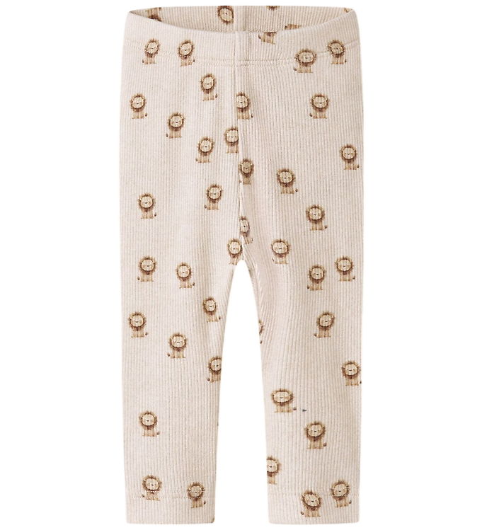 Name It Leggings - Rib - NbmHobit - Peyote Melange billede