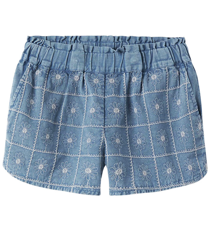 Name It NkfHerta - Shorts - Blå/Hvid - 140