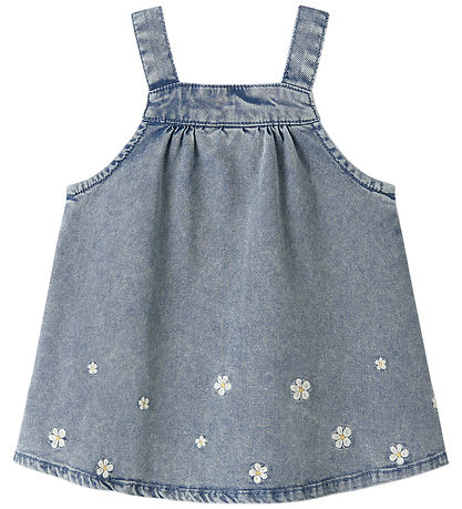 Name It Kjole - NbfFlora - Light Blue Denim/EMB