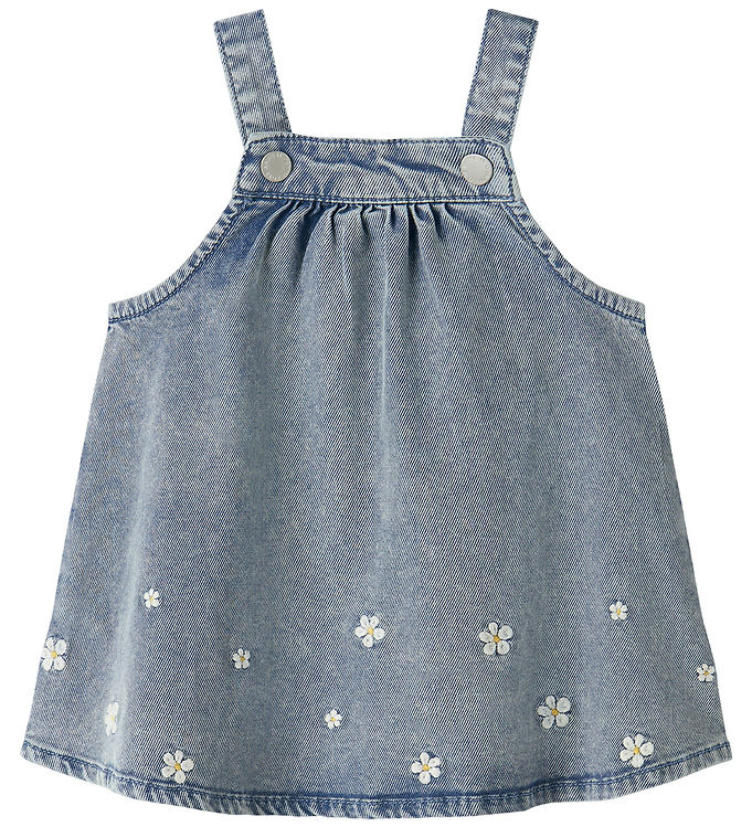 Name It Kjole - NbfFlora - Light Blue Denim/EMB