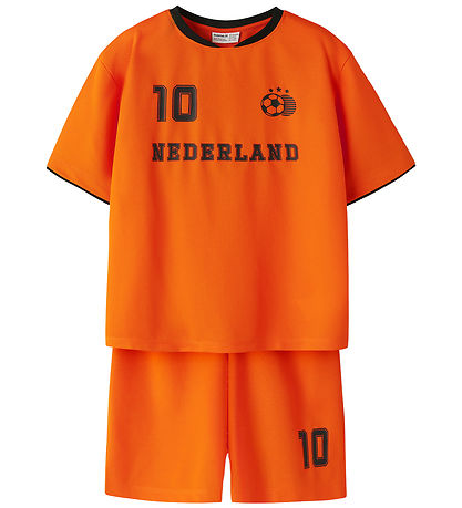 Name It Shortssæt - NknHiteam - Vibrant Orange