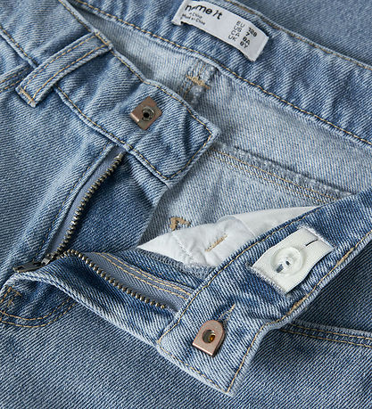 Name Iit Jeans - Wide - Noos - Nkf Stitch - Light Blue Denim/EMB