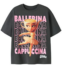 Name It T-shirt - Noos - NkfAida - Black Oyster