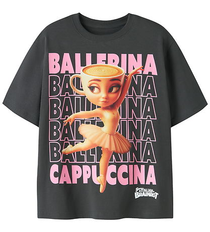 Name It T-shirt - Noos - NkfAida - Black Oyster