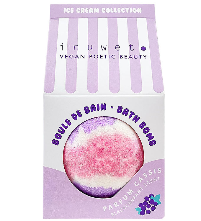 Inuwet Bath Bomb m. Duft - Blackcurrant Scent - Ice Cream