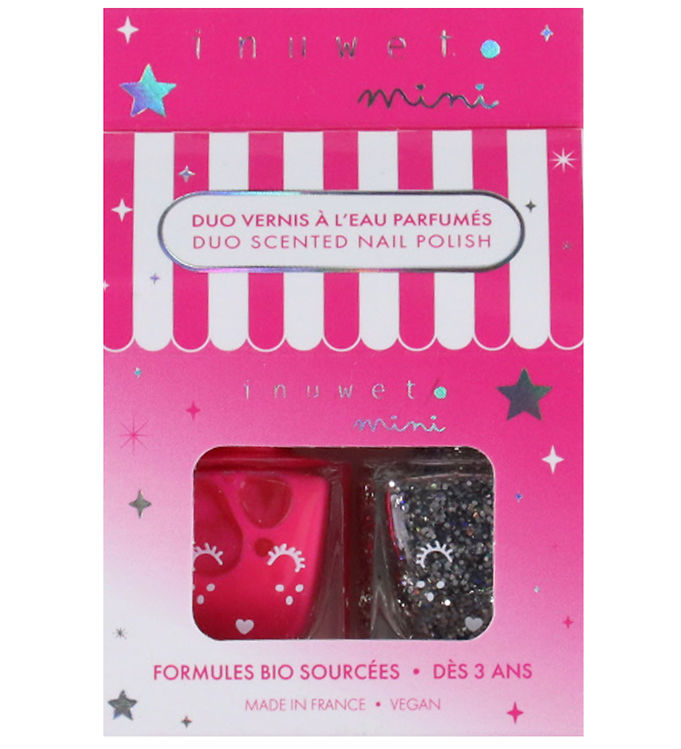 Inuwet Neglelakker m. Duft - 2-pak - Vanilje & Bobble-Gum