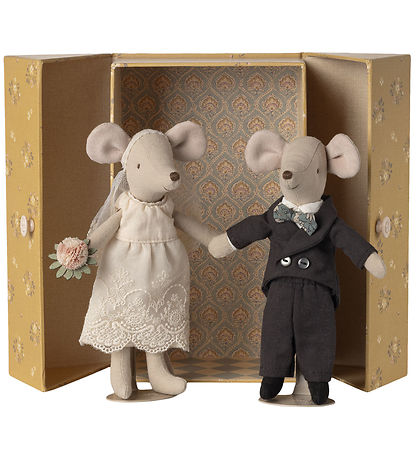 Maileg Bamse - Wedding Mice Couple In Box - Mum And Dad