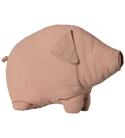 Maileg Bamse - Polly Pork - Stor - 49 cm - Rosa/Hvidternet