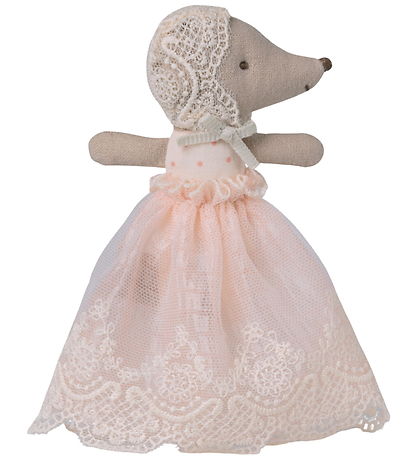 Maileg Bamse - Baby Mouse In Gown - Powder