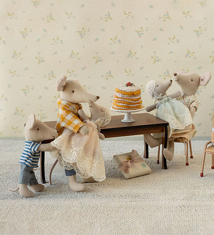 Maileg Bamse - Baby Mouse In Gown - Mint