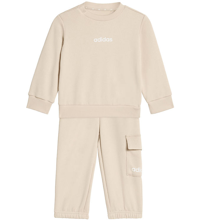 adidas Performance Sweatsæt - Crystal Linen/Hvid
