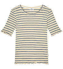 Mads Nørgaard T-shirt - Tuviana - Vanilla Ice/Sky Captain/Zinnia