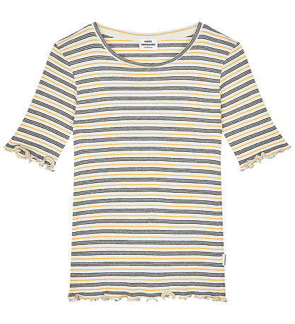 Mads Nørgaard T-shirt - Tuviana - Vanilla Ice/Sky Captain/Zinnia