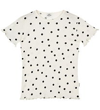 Mads Nørgaard T-shirt - Trixina - Dot Aop Vanilla Ice