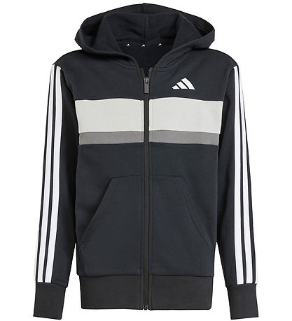 adidas Performance Træningssæt - J 3S Tib FL TS - Black/White/Gr