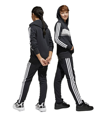 adidas Performance Træningssæt - J 3S Tib FL TS - Black/White/Gr