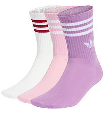 adidas Originals Socks - 3-Pack - 3S Crew - Prepur/Blipnk/Whit