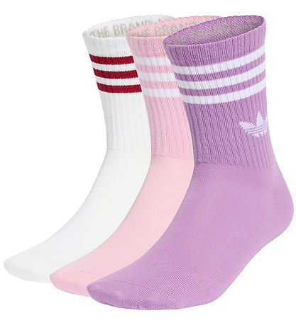 adidas Originals Strømper - 3-pak - 3S Crew - Prepur/Blipnk/Whit