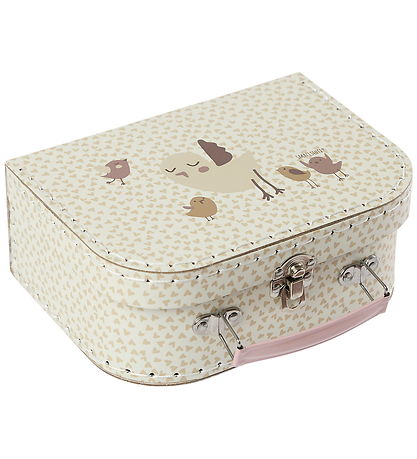 Smallstuff Kuffert - Lille - Fugle - Soft Rose