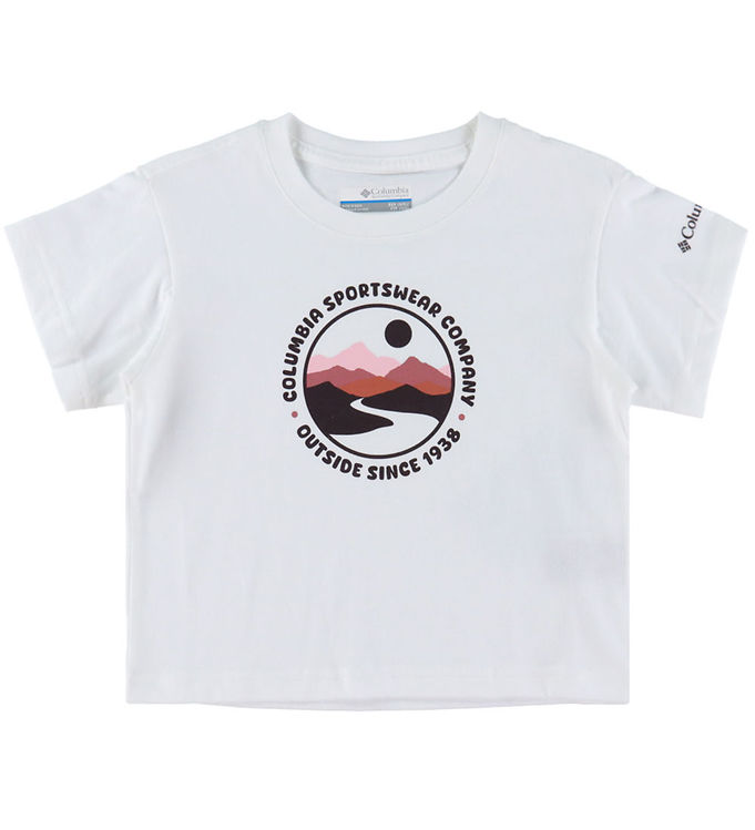 Columbia T-shirt - Mission Lake - Hvid m. Print