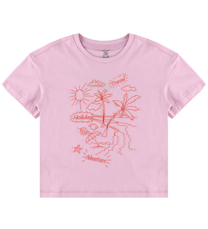 Kids Only T-shirt - KogVacay - Roseate Spoonbill/Beach