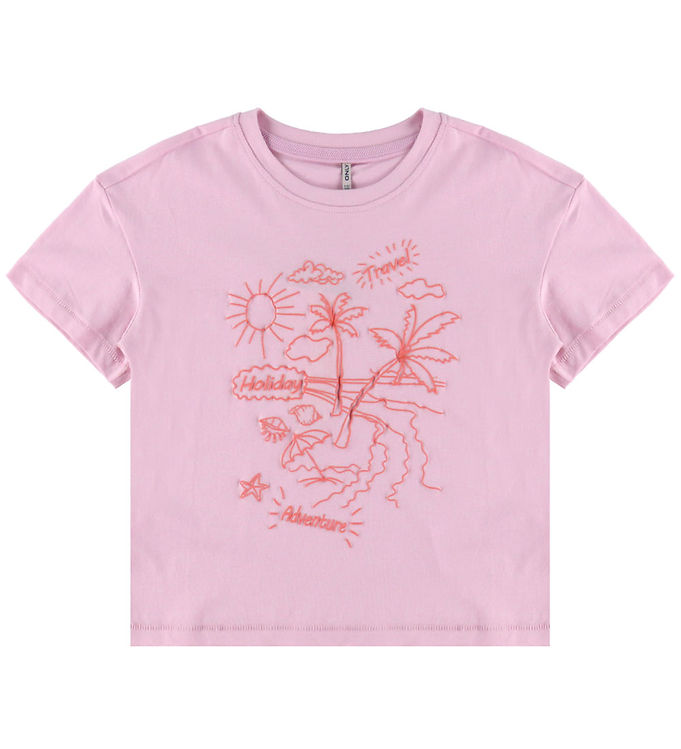 Kids Only T-shirt - KogVacay - Roseate Spoonbill/Beach