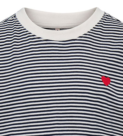 Kids Only T-shirt - KogPisa - Cloud Dancer/Sky Captain Y/D Strip