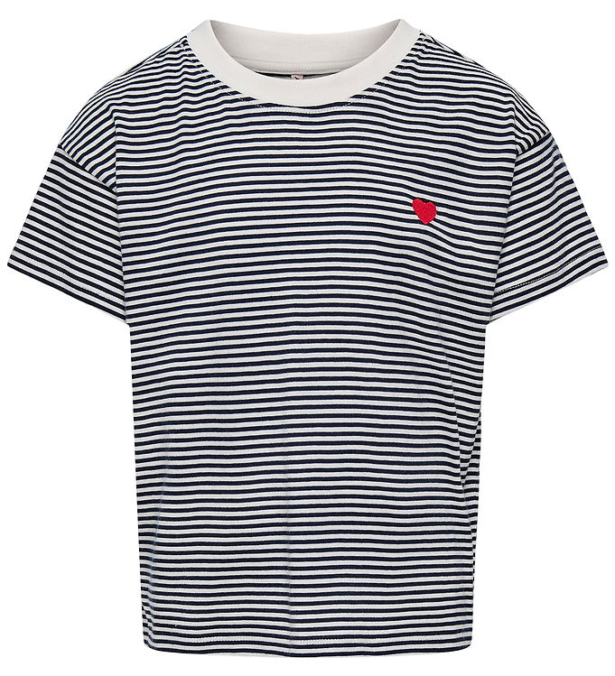 Kids Only T-shirt - Cropped - KogPisa - Cloud Dancer/Sky Captain