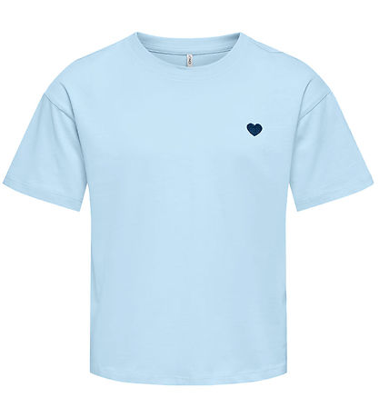 Kids Only T-shirt - Noos - KogMaiken - Kentucky Blue/Heart Emb/N