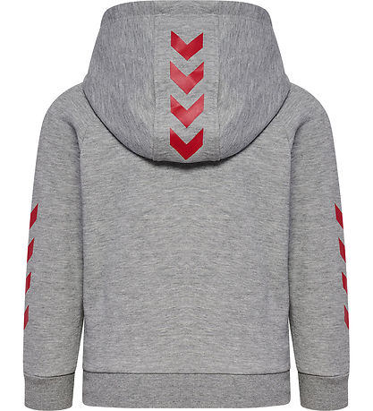 Hummel Hættetrøje - hmlJR REG DBU - Grey Melange