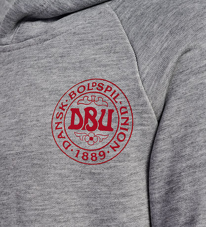 Hummel Hættetrøje - hmlJR REG DBU - Grey Melange