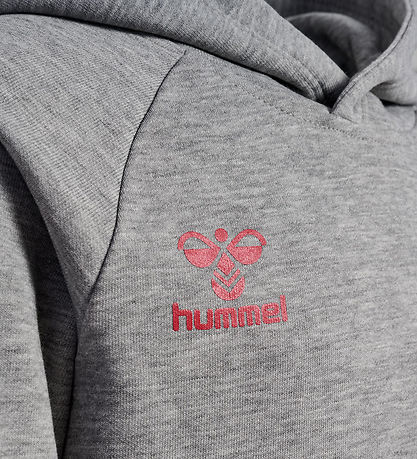 Hummel Hættetrøje - hmlJR REG DBU - Grey Melange