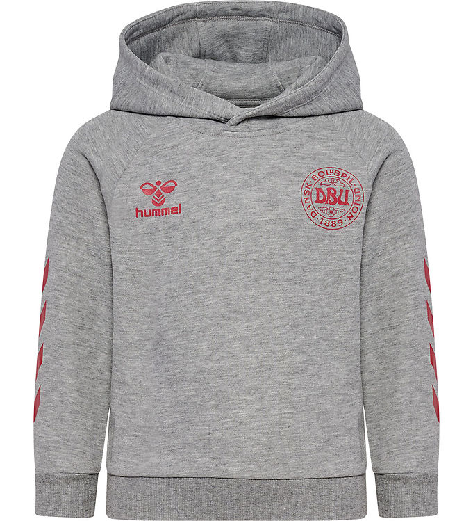 Hummel Hættetrøje - hmlJR REG DBU - Grey Melange billede