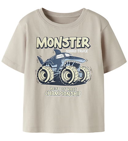 Name It T-shirt - NmmVanyo - Chateau Gray/Monster Shark