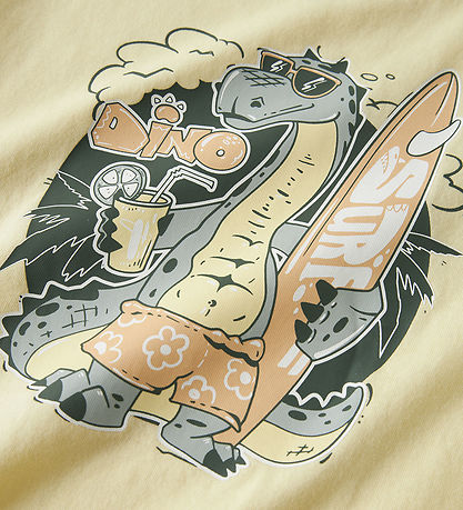 Name It T-shirt - NmmVanyo - Double Cream/Dino Surf