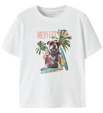 Name It T-shirt - NmmVoto - Bright White/Surf Dog