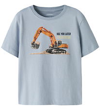 Name It T-shirt - NmmVoto - Blue Fog/Excavator