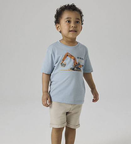 Name It T-shirt - NmmVoto - Blue Fog/Excavator