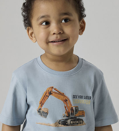 Name It T-shirt - NmmVoto - Blue Fog/Excavator