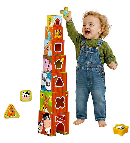 SES Creative Stableklodser Og Puttekasse - 2-i-1 - Bondegårdsdyr