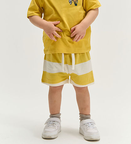 The New Shorts - TnstTrevor - Cream Gold Striped