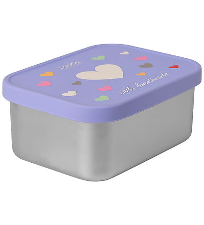 Vanilla Copenhagen Madkasse - Silikone/ Stål - Hearts - Lavender