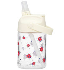 Vanilla Copenhagen Water Bottle w. Straws - Tritan - 350 mL - Le