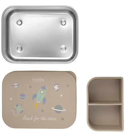 Vanilla Copenhagen Madkasse - Silikone/ Stål - Space - Beige