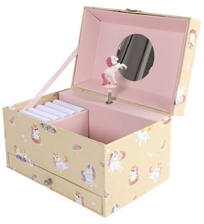 Filibabba Smykkeskrin m. Musik - Unicorn - Yellow